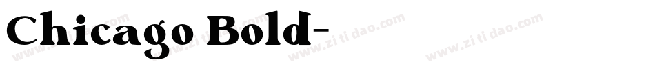 Chicago Bold字体转换